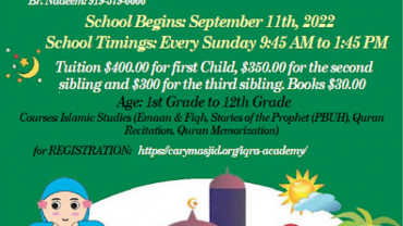 SUNDAY School Starting September 11