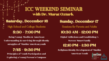 ICC Weekend Seminar w/Dr. Murat Ozturk