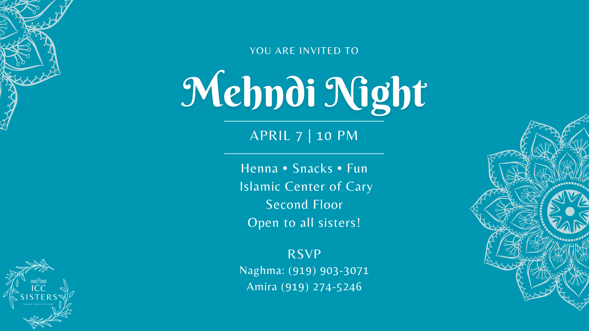 Mehndi Night - Cary Masjid